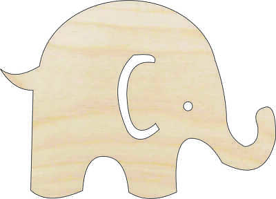 #ad Elephant Laser Cut Out Unfinished Wood Craft Shape ELE28 $2.43