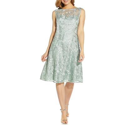 #ad Adrianna Papell Women#x27;s Embroidered Knee Length Cap Sleeve Cocktail Dress $35.99