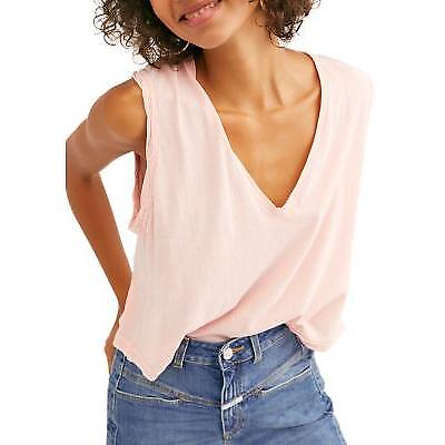 #ad Free People Womens Knit V Neck Muscle Tank Size Medium $23.22