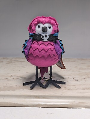 #ad NWT Halloween Target Gouhlish Hide amp; Eek Felt Pink Bird Skull Leaves 2021 Target $19.99