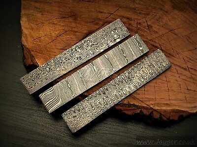 #ad Jayger Handmade Damascus Billet Bar for tools making Annealed for easy Cutting GBP 120.00