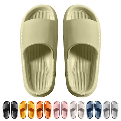 #ad Cozy Pillow Slides Anti Slip Sandals Ultra Soft Cloud Slippers Home Outdoor Shoe $10.36