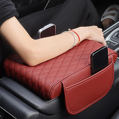 #ad Car Armrest Box Mats Memory Foam Vehicle Arm Rest Box Pads Leather Center Covers $17.93