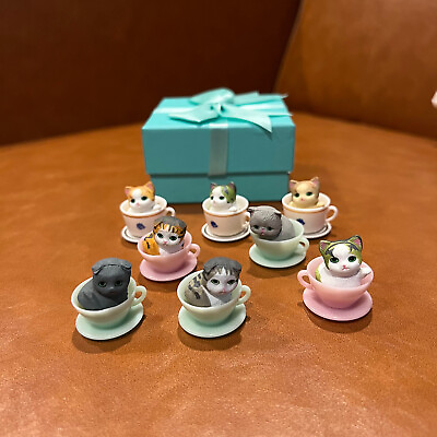 #ad Super Cute Cat Miniatures Teacup Cats Set of 8pcs 0.8quot; Tall with Gift Box $16.00