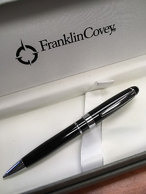 #ad Franklin Covey Bristol MINI Black Lacquer Ballpoint Pen $8.99