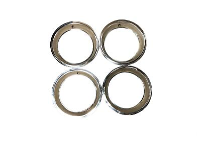 #ad 1969 Chevy Camaro 14quot; Stainless Steel Trim Beauty Ring Set x4 For Steel Wheels $108.00