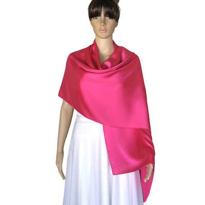 #ad Hot Pink Silk Shawl. Handmade Long Scarf. Wrap Scarf. Fashion Scarf. $12.59