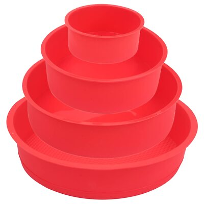 #ad Silicone Mould for Baking Nonstick Layer Cakes Bakeware Round Cake Pans Choco... $24.09