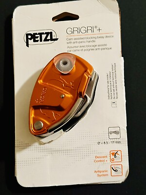 #ad PETZL GRIGRI Cam assisted blocking belay device Brand New Orange Aluminum $75.00