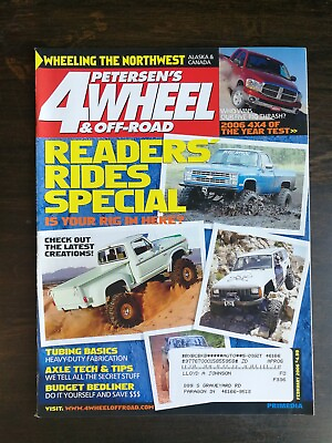 #ad 4 Wheel amp; Off Road Magazine February 2006 Readers Rides Special 4x4 of Year $4.99