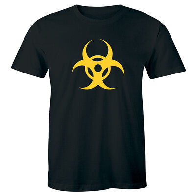 #ad Biohazard Symbol Shirt Radioactive Danger Warning Toxic Men#x27;s T shirt Tee $15.30