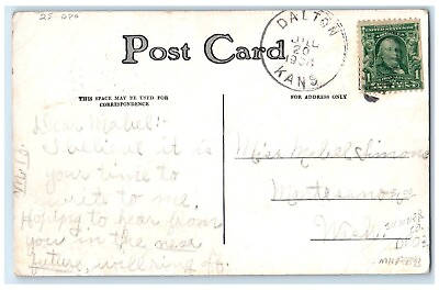 #ad 1908 Autumn River View Dalton Kansas KS Montesano Washington WA Antique Postcard $24.95