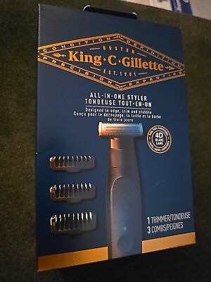 #ad New Mens King C. Gillette STYLE MASTER Premium Beard Tool 3 Guide Combs $22.95