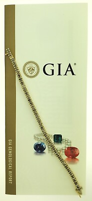 #ad Tennis Diamond Bracelet 14K Yellow Gold 7 1 2quot; 10.00ct low grade but Natural GIA $4999.99