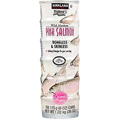 #ad Kirkland Signature Wild Alaskan Pink Salmon 6 6 Ounce Cans $38.80