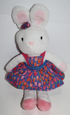 #ad Douglas White Easter Bunny Rabbit 12quot; Plush Soft Tulip Dress 2016 Stuffed Animal $34.97