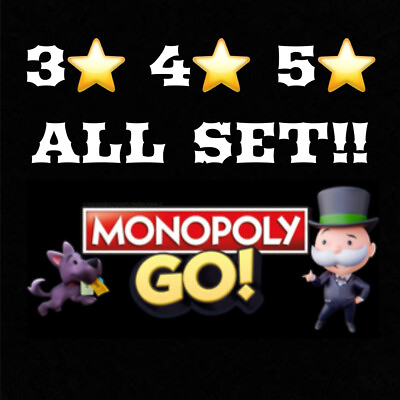 #ad STICKERS FOR MONOPOLY GO ALL 3 4 5 ⭐️⭐️⭐️⭐️ FOR YOU TO CHOOSE ⭐️FAST SHIPPING⭐️ $7.00