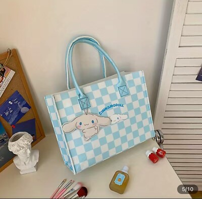#ad Cinnamoroll Tote Bag Sanrio Miniso Kawaii Blue Reusable $15.99