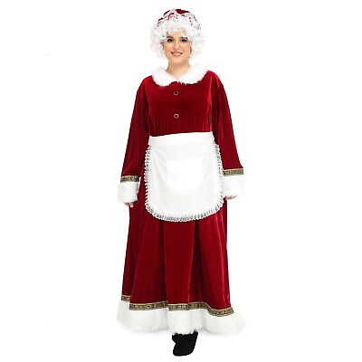 #ad Mrs Claus Costume Adult Santa Outfit Christmas Fancy Dress $65.44