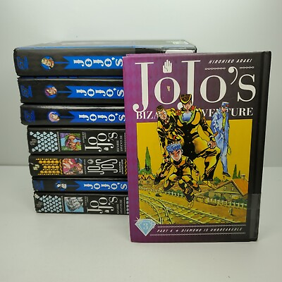 #ad Jojo#x27;s Bizarre Adventure: English Manga Hardcover Ex Library Lot Book Set x8 $74.95