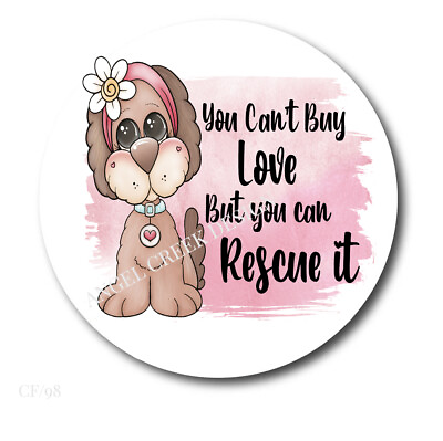 #ad CUTE You Can#x27;t Buy Love Rescue Dog Scrapbook Stickers Dog Adoption Stickers $2.60