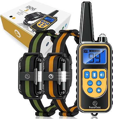#ad Heaflex Two Dog Training Collar Remote E Shock Safe Training Modes 2 Dog Collar $61.59