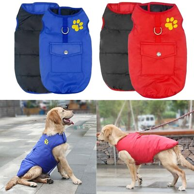 Winter Pet Vest Jacket Warm Puppy Dog Waterproof Clothes Small Large Padded Coat $8.45