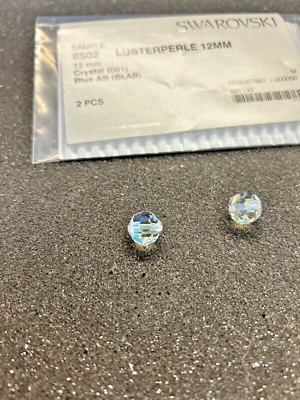 #ad Swarovski Crystals: 8502 Bead 12mm Blue Aurora Borealis Effect $1.00