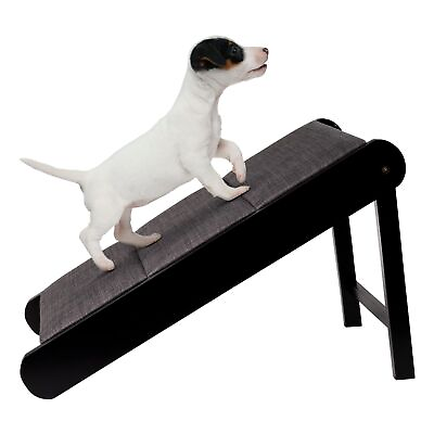 #ad Pet Ramp Foldable Wooden Dog Ramp for Getting onto Beds Couches or Into V... $58.71