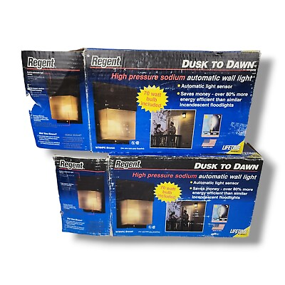 #ad 2 Regent Dusk to Dawn High Pressure Sodium Automatic Wall Light Set Sensor USA $100.00