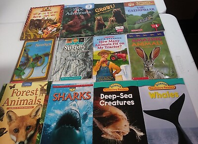 #ad Lot of 12 Childrens Forest Sea Animals Books Kids Educational Learning PB HC $14.94