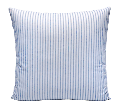 #ad Ticking Classic Stripe Weathered Blue Decorative 18#x27;#x27; Throw Pillow Cover Cotton $40.00