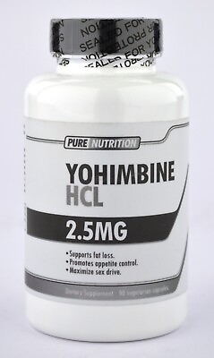 #ad Pure Nutrition Yohimbine HCl 2.5mg 90 Capsules New Exp 12 25 $9.85