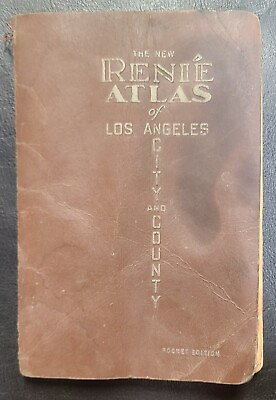 #ad The New Renie Atlas of Los Angeles City and County 1942 First Edition RARE $199.00