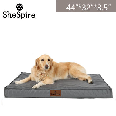 #ad SheSpire Gray Orthopedic Memory Foam Dog Bed Soft Pet Mattress for X Large Dogs $45.89