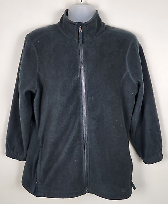 #ad Men#x27;s Large Cabela#x27;s Black Zip Up Fleece Jacket $12.00