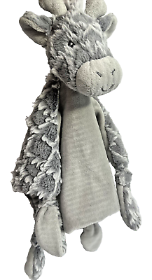 #ad Mary Meyer giraffe lovey Blanket Plush Baby Toy Afrique knotted ends gray $8.98