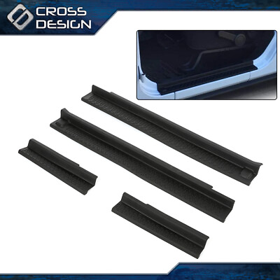 #ad Fit For 2007 2018 Jeep Wrangler JK Door Entry Sill Plate Door Guard Protector $19.94