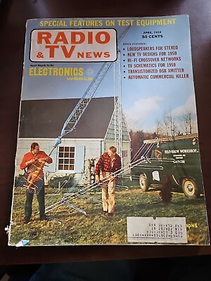 #ad RADIO amp; TELEVISION NEWS April 1959 magazine $3.80