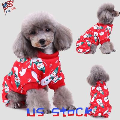 #ad Christmas Pet Dog Cat Warm Sweater Vest Fleece Coat Jacket Puppy T shirt Clothes $7.64