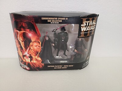 #ad Star Wars Revenge Of The Sith 3 Pack 2006 New Dooku Vader Emperor Palpatine $20.00