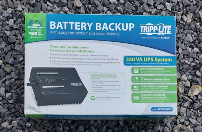 #ad Tripp Lite Batter Backup Surge Protector 350 VA UPS System ECO350UPS NEW $29.99