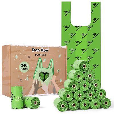 #ad Dog Poop Bags with Handle 20 Rolls 240 Counts Big Sizes Leak Proof and Extra ... $18.52