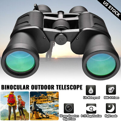 #ad 180x100 HD Military Zoom Powerful Binoculars Day Low Night Optics Hunting amp; Case $24.95