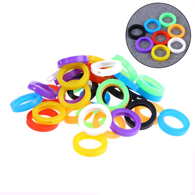 #ad 12PC Silicone Coding Rings Key Caps Key Identifier Key Covers for Girls $7.60