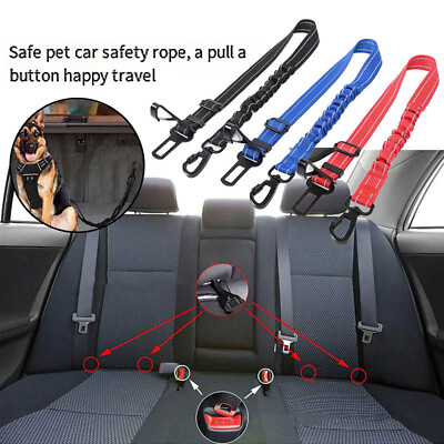 #ad Dog Pets Safety Seatbelts Car Seat Belts Adjustable Harness Lead New Fashion $10.91