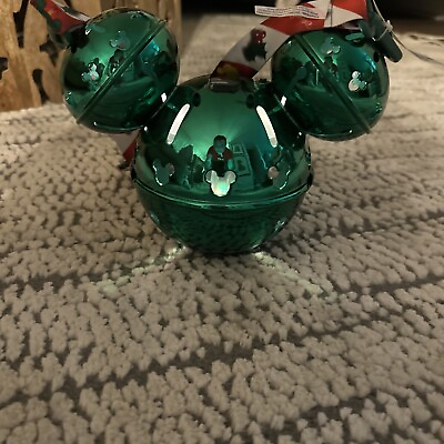 #ad New Disney Parks 2020 Christmas Holiday Green Mickey Jingle Bell Light Up Sipper $35.00