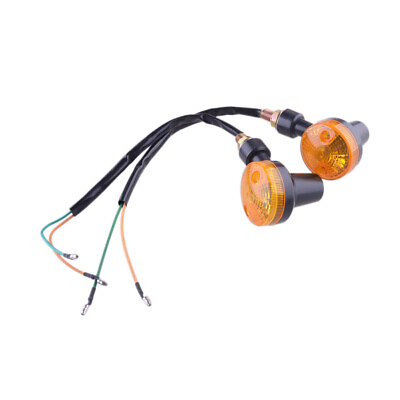 #ad 2x Kit Motorcycle Round Turn Signals Lamp Blinker Light Universal OFF road ATV H $9.99