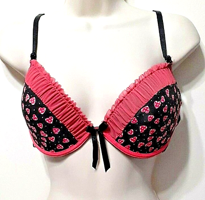 #ad Creative Casuals ladies pink hearts bra 34C $6.71
