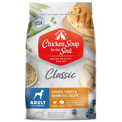 #ad Chicken Soup for The Soul Adult Dog Dry Food Chicken Turkey Brown Rice Recipe $26.49